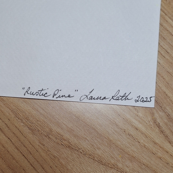 "Rustic Pine" Hand-painted Watercolor Painting - Picture 11 of 16